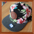 Gorra de camionero Cutom con gorra snapback con parche de cuero